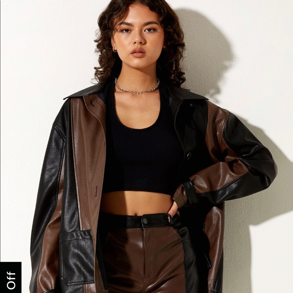 LOOKING FOR: Motel Rocks Bugi Jacket in Pu Bitter Chocolate